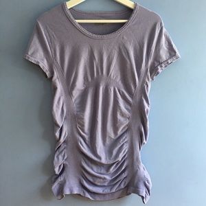 Lilac athleta ruched activewear top